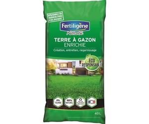 FERTILIGENE Terre à gazon enrichie responsable 40 L