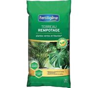FERTILIGENE - Terreau rempotage plantes vertes et fleuries 20L - Stimule la croissance, nourrit et reverdit en continu