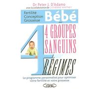 Fertilité, conception, grossesse, bébé avec 4 groupes sanguins, 4 régimes