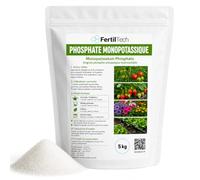FertilTech Phosphate Monopotassique MKP 5 kg | Engrais Phospho Potassique Hydrosoluble, Sans Azote, Soluble pour Arrosage, Fertigation, Jardin, Potager, Fleurs et Fruitiers