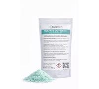FertilTech Sulfate de Fer (II) 750 g - Engrais Anti-Carence en Fer pour Plantes, Pelouse, Potager - Clarification Eau, Traitement Bois & Anti-Mousse Écologique