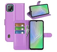 Fertuo Coque pour Blackview A55 / Oscal C60, Antichoc Portefeuille Étui Housse en Cuir à Rabat Flip Cover Case avec Porte Carte, Béquille, Boucle Magnétique pour Blackview A55 / Oscal C60, Violet
