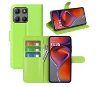 Fertuo Coque pour Motorola Moto G15 / Moto G15 Power, Antichoc Portefeuille Étui Housse en Cuir à Rabat Flip Cover Case avec Silicone Bumper, Porte Carte, Béquille, Boucle Magnétique, Vert
