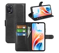 Fertuo Coque pour Oppo A38 / Oppo A18 4G, Antichoc Portefeuille Étui Housse en Cuir à Rabat Flip Cover Case avec Silicone Bumper, Porte Carte, Béquille, Boucle Magnétique pour Oppo A38 / A18, Noir