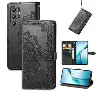 Fertuo Coque pour Oukitel C61 / C61 Pro, Portefeuille Étui Housse en Cuir à Rabat avec Porte Carte, Chiusura Magnetica et Support [Motif de Mandala] Flip Cover Case Antichoc, Noir