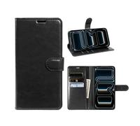 Fertuo Coque pour TCL 60 SE / 605, Antichoc Housse en Cuir Étui à Rabat Portefeuille Flip Cover Case avec Porte Carte, Béquille, Fermeture Magnétique y Support [Intérieur Silicone], Noir