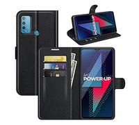 Fertuo Coque pour Wiko Power U30, Antichoc Portefeuille Étui Housse en Cuir à Rabat Flip Cover Case avec Silicone Bumper, Porte Carte, Béquille, Boucle Magnétique pour Wiko Power U30, Noir