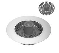 Fervalyna 3 en 1 Bouchon Evier Cuisine Passoire et Bouchon Combo, Filtre Evier, Grille Evier, Panier Crépine, Anti-colmatage et Odeur pour Un Trou D'évier De 70-86mm, Profondeur de L'éVier >35mm