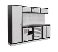 Fervi A008G Meuble modulaire pour atelier avec plateau en acier inoxydable