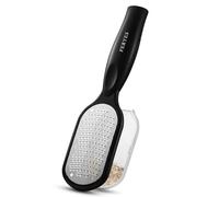 FERYES Lime à pieds pour callosités avec attrape-peaux - La brosse géniale pour les pédicures sans saleté, grattoir à talon pour le traitement des talons fissurés, une utilisation humide et sèche