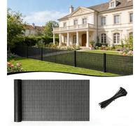 Ferzone Canisse PVC 120x400cm Brise Vue, Canisse PVC Corrosion Aux Intempéries, Brise Vue Balcon Renforcement, Canisses Anti-moisissure Résistant aux UV, Intimité pour Jardin Terrasse (Anthracite)