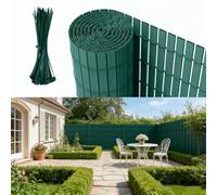 Ferzone Canisse PVC 90x300cm Brise Vue, Canisse PVC Corrosion et Aux Intempéries, Brise Vue Balcon Renforcement, Canisses Anti-moisissure Résistant aux UV, Intimité pour Jardin Terrasse (Vert)
