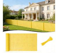 Ferzone Canisse PVC 90x300cm Brise Vue, Canisse PVC Corrosion et Aux Intempéries, Brise Vue Balcon Renforcement, Canisses Anti-moisissure Résistant aux UV, Intimité pour Jardin Terrasse(Bambou)