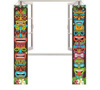 Fesast Supplies - Décorations d'impression numérique pour les fêtes hawaïennes | Il n'est pas facile de tomber Tiki Totem Cartel | Décorations tiki pour le plein air, les fêtes de plage et les articul