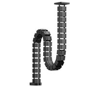 Fesatccoz Cable Management Bureau, Organisateur Cable Bureau 130cm, Câble Management Flexible avec 30 Sections Amovibles, Guide-Câbles pour PC et Espace de Travail