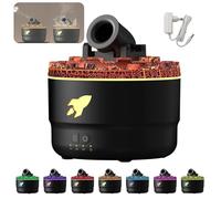 Fesatccoz Humidificateur Pour Chambre à Coucher, 2 En 1 Humidificateur d'Air Chambre Avec Diffuseur d'Arômes 7 Couleurs LED 180 ML Cannon Design Avec Minuteur