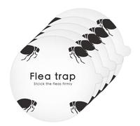 Fesatccoz Lot de 5 Pièges à Puces Autocollants - Disques Adhésifs Anti Puces Maison, Pièges à Puces pour la Maison sans Poison, Attrape Pucerons pour Chats, Chiens et Tapis