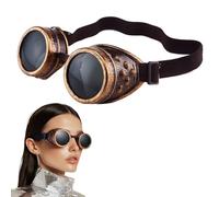 Fesatccoz Steampunk goggles, Rouge Bronze Vintage Pirate Gothique Unisexe Lunettes de protection pour la soudure Cosplay Vintage Country Hip Hop Party