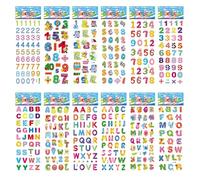 FESDMOH 12 Feuilles Stickers Book, Autocollants 3D, Autocollant Animaux, Comprenant des Véhicule, Dinosaure, Nombre, Animal, Excavateur (Numérique)