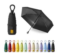 FESDMOH Mini Parapluie de poche, Parapluie Pliant, Ultra-léger, Compact, Parasol portable, Boîte à Parapluie Capsule, pour Hommes et Femmes