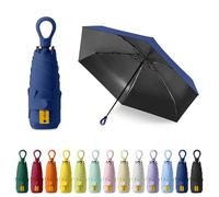 FESDMOH Mini Parapluie de poche, Parapluie Pliant, Ultra-léger, Compact, Parasol portable, pour Hommes et Femmes (Bleu marine)