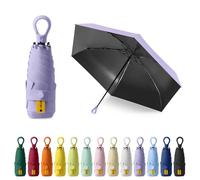 FESDMOH Mini Parapluie de poche, Parapluie Pliant, Ultra-léger, Compact, Parasol portable, pour Hommes et Femmes (Violet)