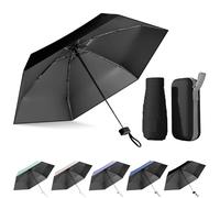 FESDMOH Mini Parapluie, Parapluie Pliant, Ombrelle Anti Uv, Mini Parapluie de Poche, Voyage, Poche Solide, avec Boîte de Rangement