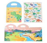 FESDMOH Stickers Book, Autocollants, Autocollant Animaux, Comprenant des Véhicule, Dinosaure, Nombre, Animal, Excavateur (Dinosaures)