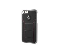 FESEHCP6BKR Coque en cuir avec Logo d'or pour iPhone 6/6S avec Couture Rouge/Noir