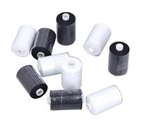 Fesjoy 10 Pièces Fil Polyester, Ensemble Noir et | Pratique et beau, conçu pour durer, adapté à la plupart des applications de couture, conçu pour le bricolage