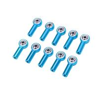 Fesjoy 10PCS M3 Link Rod End Rotule, Alliage D'aluminium, Léger, Pièces de Rechange de Voiture Télécommandée, 1/10 1/8 Universel, pour Voiture RC (Bleu)
