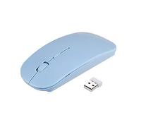 Fesjoy 2.4G Wireless Mouse Moute ultrafine à 4 boutons sans fil Optical Mouse 1600DPI Compatible avec ordinateur de bureau ordinateur portable Noir bleu