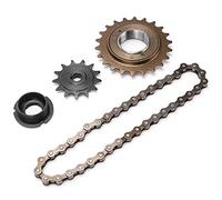 Fesjoy 22T Couronne Arrière et Kit Chaîne combiné | Fabriqué en acier robuste, performances fiables, comprend un pignon 13T, adapté aux améliorations du cyclisme