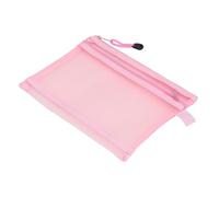 Fesjoy A5 Nylon Zipper Pouch, Double Mesh Structure (Pink) | Rangement pratique, conception légère, organisation du bureau, petits objets, accessoires de voyage