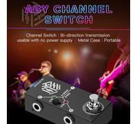 Fesjoy ABY Box Line Selector Mini Pédale D'effet Guitare avec Commutation de Canal à un Bouton, Légère et Portable pour Guitaristes, Coque en Métal Durable en Noir