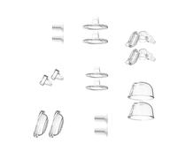 Fesjoy Accessoire de Remplacement de Tire-lait avec Silicone qualité Alimentaire, Valve à Bec Canard Facile à Nettoyer pour le Tire-lait Portable INS, Ensemble 2 Pièces pour les Mamans Qui Allaitent