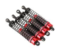 Fesjoy Amortisseurs Remplis D' en Alliage D'aluminium Haute Résistance RC pour Voitures RC à L'échelle 1/10, Ensemble de 4 Amortisseurs pour un Contrôle et une stabilité Améliorés sur Terrain (Rouge)