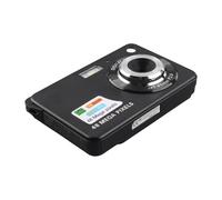 Fesjoy Appareil Photo Numérique Portable pour Enfants 720P, Caméscope Vidéo 48 MP, Anti-secousse, Zoom 16X, Cadeau d'anniversaire pour Enfants et Adolescents, Noir/Argent (Noire #9B)