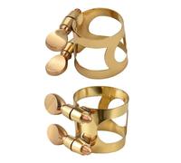 Fesjoy Attache pour Saxophone Alto de Haute qualité, Ligature Sécurisée à Double Vis pour les Amateurs de Musique (Alto)