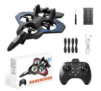 Fesjoy Avion RC 2,4 G Avion de Chasse RC télécommandé en Mousse EPP 3 Modes de Vitesse Fonction sans Tête 1 ncerclant avec Maintien D'altitude 360 Rouleau pour (Bleu)