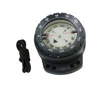 Fesjoy Boussole de Plongée sous-Marine 50 M avec Luminescence, Corde élastique, Matériau ABS, Bleu/Gris, Outil de Navigation Portable pour la Plongée et Le Camping (Noire)