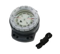 Fesjoy Boussole de Plongée sous-Marine 50 M avec Luminescence, Corde élastique, Matériau ABS, Bleu/Gris, Outil de Navigation Portable pour la Plongée et Le Camping (Gris)