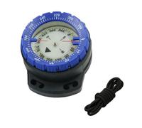 Fesjoy Boussole de Plongée sous-Marine 50 M avec Luminescence, Corde élastique, Matériau ABS, Bleu/Gris, Outil de Navigation Portable pour la Plongée et Le Camping (Bleue)