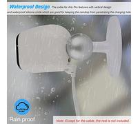 Fesjoy Câble de Chargement Arlo Pro de 20 Pieds, Cordon d'alimentation Fin et étanche pour Caméras sécurité Arlo Smart Home, Installation Facile avec Conception Oblique pour Les Propriétaires