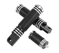 Fesjoy Cale-pieds en Aluminium pour Motos, Installation Facile (Black) | Conception CNC, matériau durable, s\'adapte à différents modèles, élégant et fonctionnel