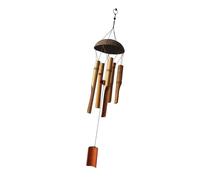 Fesjoy Carillon éolien en Bambou de Style Campagnard Fait à la Main, Méditation Relaxante, Thérapie Musicale, Décor Extérieur écologique (Bambou naturel)