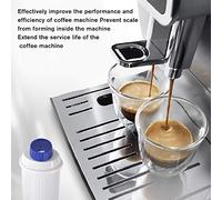 Fesjoy Cartouches de Filtre à Eau Compatibles DLS C002, Améliorent le Goût du café avec Adoucisseur de Charbon Actif, 2 Filtres pour les Amateurs café à la Maison