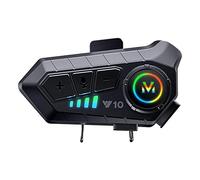 Fesjoy Casque Casque BT5.3 Réduction du Bruit Support Assistant Vocal pour Les Motocyclistes (Microphone Doux)