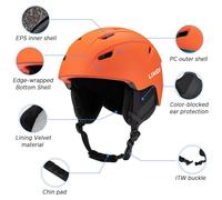 Fesjoy Casque de Protection de Ski pour Snowboard, Casque Sport Neige Réglable pour Patinage et, Léger équitation, Violet, 432 G (Violet)