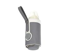 Fesjoy Chauffe-biberon USB Portable et Pliable, 3 Niveaux de Chauffage à Température Constante pour le Lait Maternel, Bouteilles de Lait 5,5 à 8 Cm, Alimentation Nocturne et Voyage (Gris)